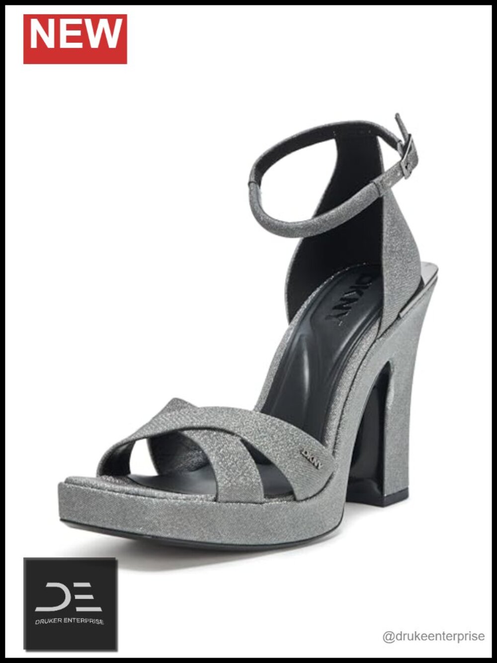 DKNY Linda Platform Ankle Strap Block Heel Sandals Women's Summer